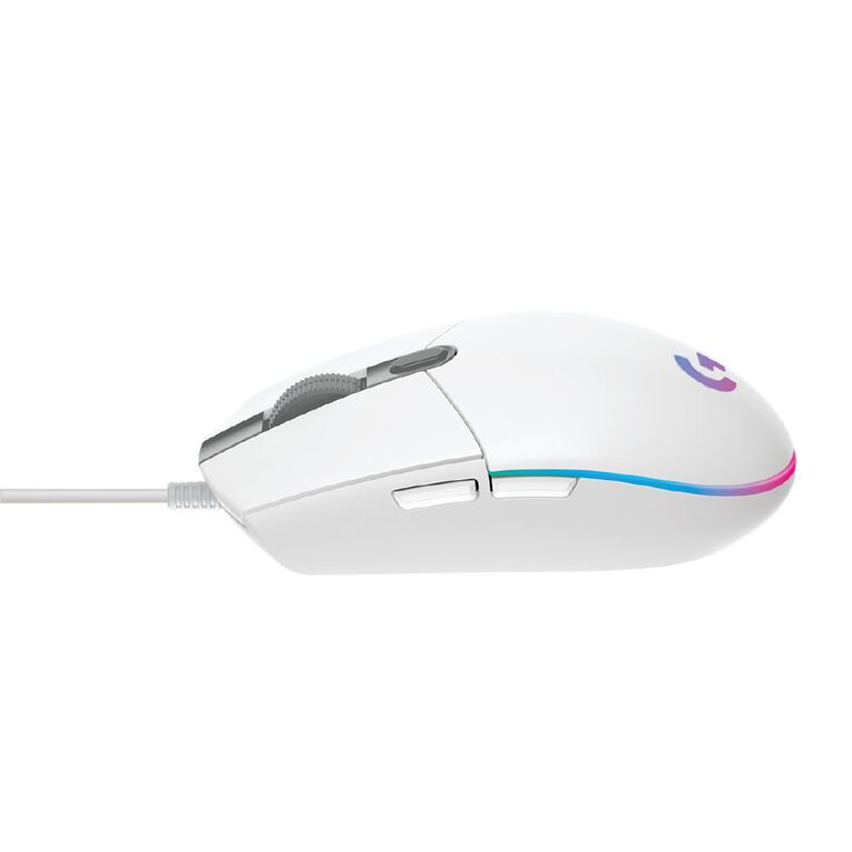Logitech G203 LIGHTSYNC RGB Gaming Mouse White - High Performance 8K DPI Sensor
