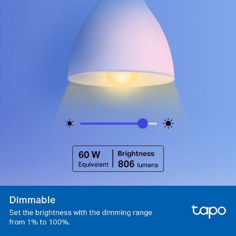 TP-Link Tapo L530B Smart Wi-Fi Multicolour LED Bulb B22 Dimmable Voice Control