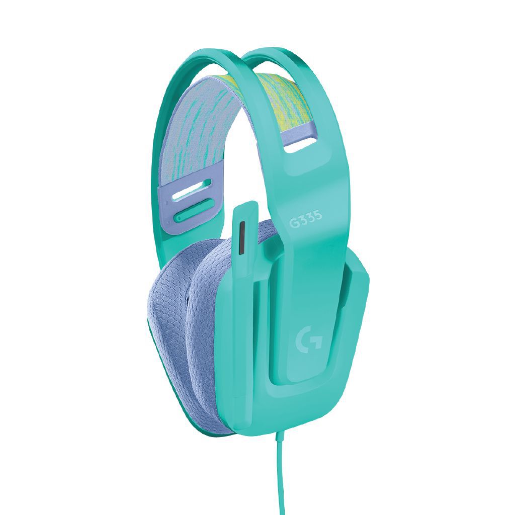 Lightweight Logitech G335 Wired Gaming Headset Mint for Ultimate Comfort