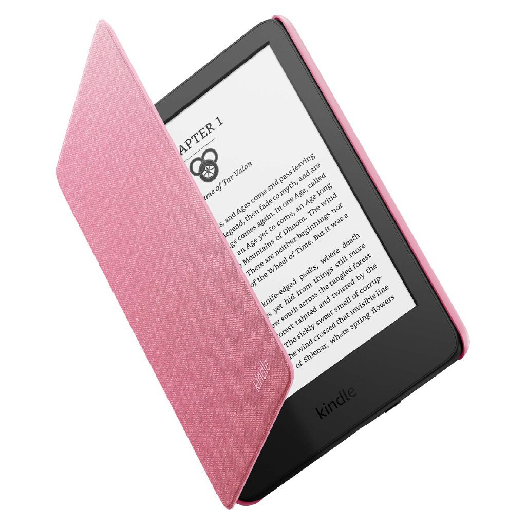 Amazon Kindle 11th Gen Fabric Cover - Rose Pink, Lightweight, Smart Magnetic Protection