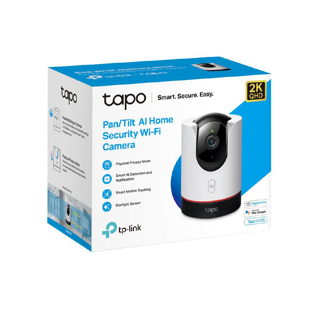 TP-Link Tapo C225 2K HD Pan/Tilt AI Home Security Wi-Fi Camera Starlight Night Vision