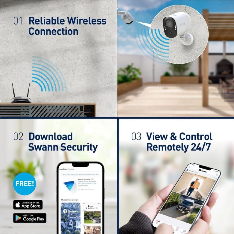 Swann Xtreem 4K Wireless Battery Security Camera with 120-Day Charge