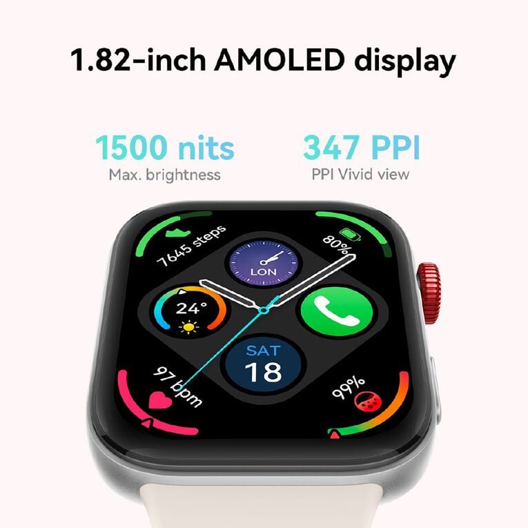 Huawei Watch Fit 3 Moon White: Sleek Smartwatch with AMOLED Display, GPS & 10-Day Battery