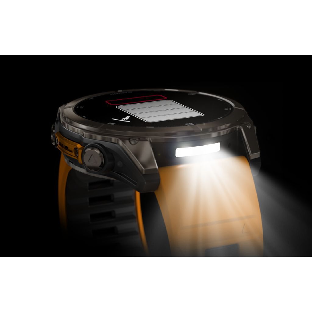 Garmin Fenix 8 51mm Sapphire AMOLED Multisport GPS Smartwatch Titanium Spark Orange Band