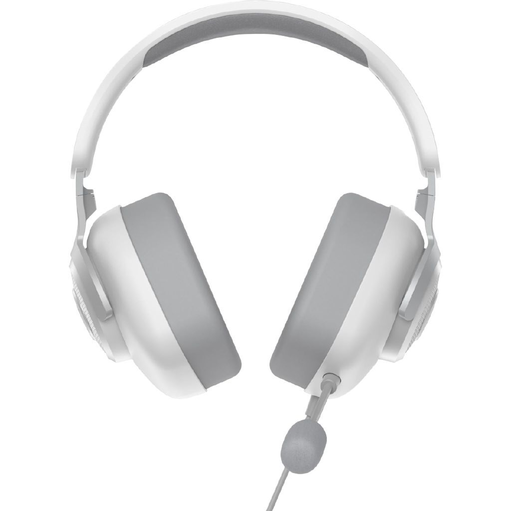 Playmax MX1 Pro Wired Gaming Headset - White, Crisp Stereo Sound, Detachable Microphone