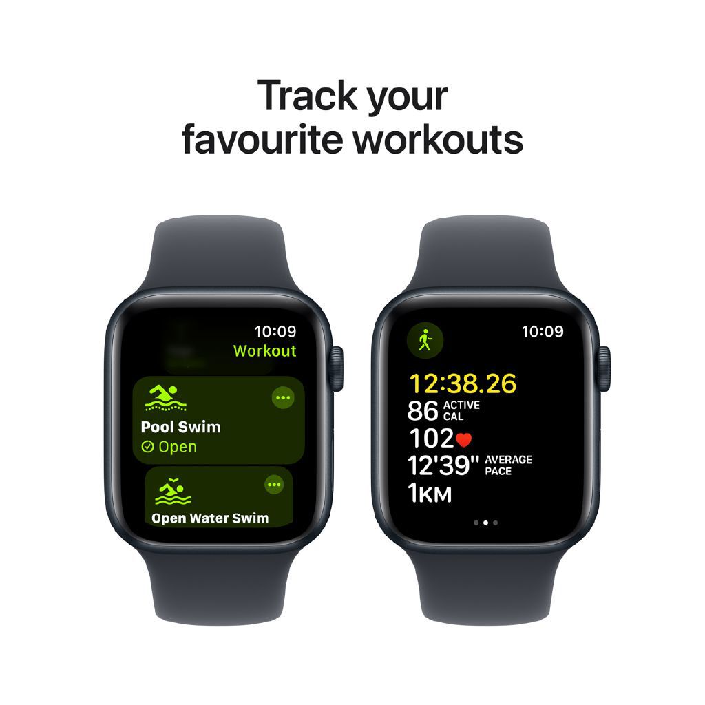 Apple Watch SE (2nd Gen) GPS 44mm Midnight Aluminum Case Sport Band