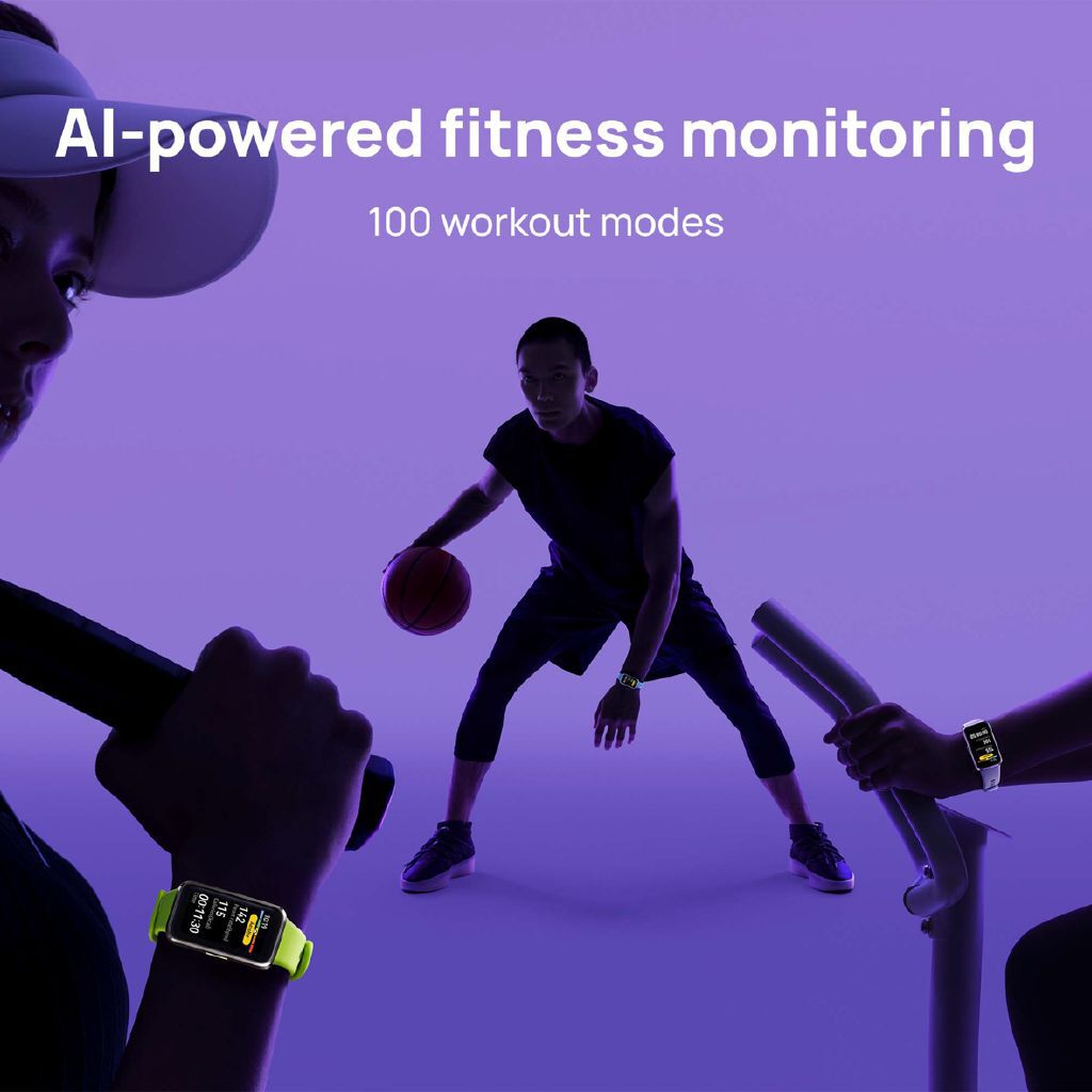 Huawei Band 10 Blue AI Smartwatch: Fitness, Sleep, Wellbeing, 14-Day Battery Life