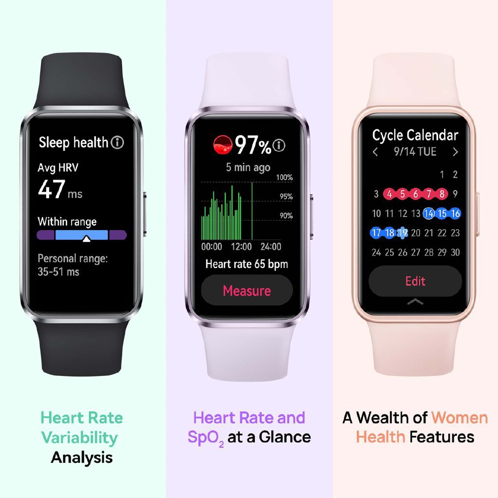 Huawei Band 10 Blue AI Smartwatch: Fitness, Sleep, Wellbeing, 14-Day Battery Life