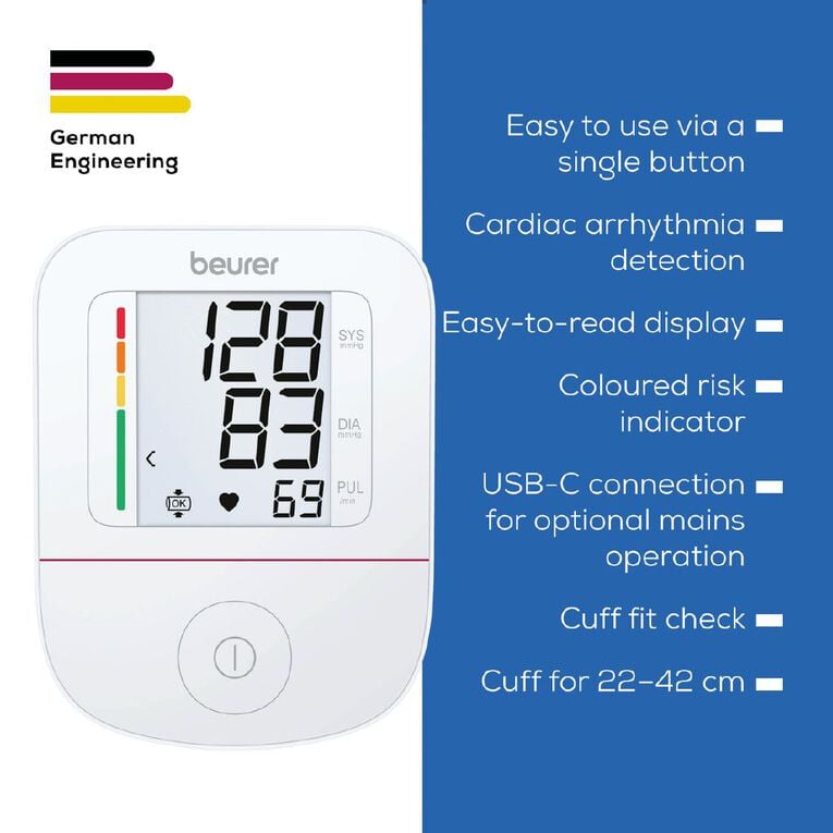 Beurer BM23 Automatic Upper Arm Blood Pressure Monitor with Irregular Heartbeat Detection
