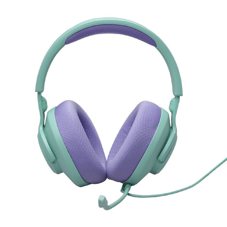 JBL Quantum 100M2 Wired Gaming Headset: Immersive Sound, Detachable Mic, Cyan