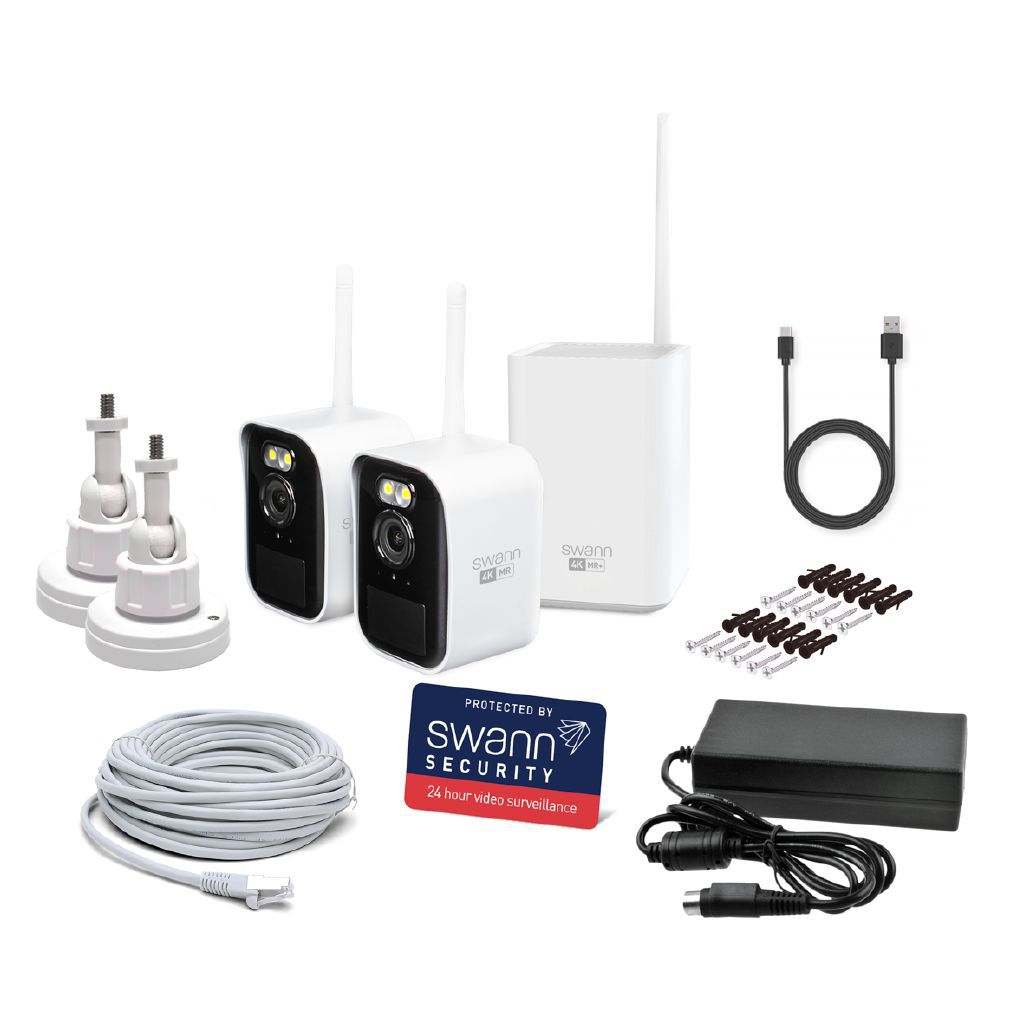 Swann MaxRanger4K Mini Wireless 4K Security System 2-Camera Kit