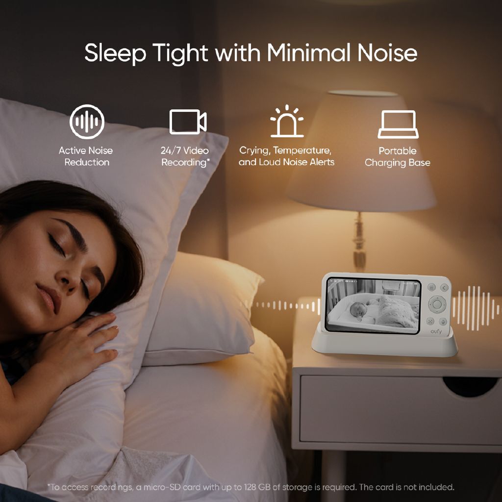 Eufy E21 Wireless Baby Monitor: 4K Pan Tilt Zoom, Night Vision & Smart Alerts