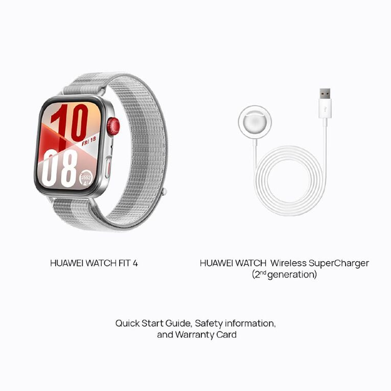 Huawei Watch Fit 4 Grey Smartwatch: Advanced Fitness, Dual GPS, 10-Day Battery Life