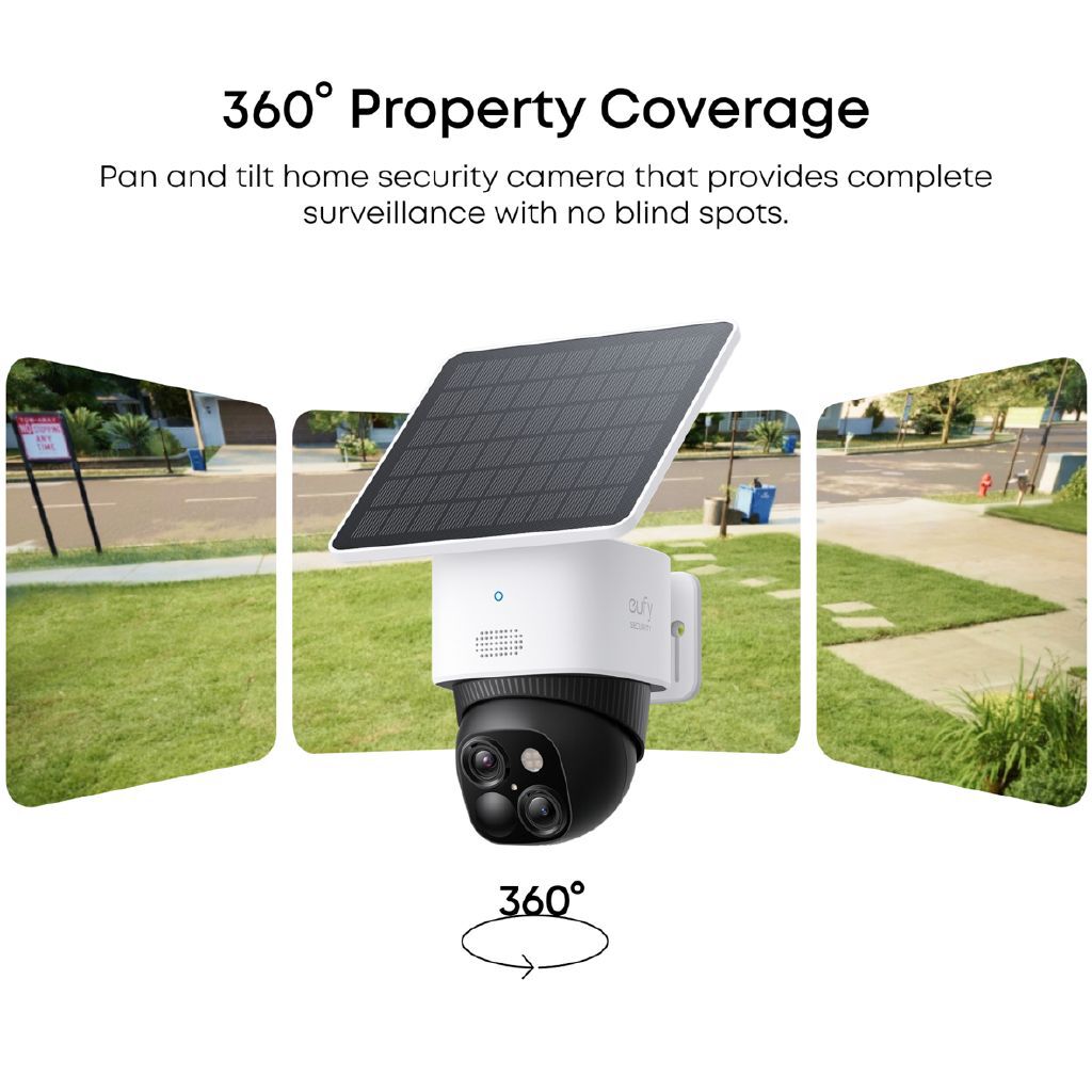 Eufy S340 Solo Cam: Solar-Powered 3K Dual-Camera 360° Smart Security