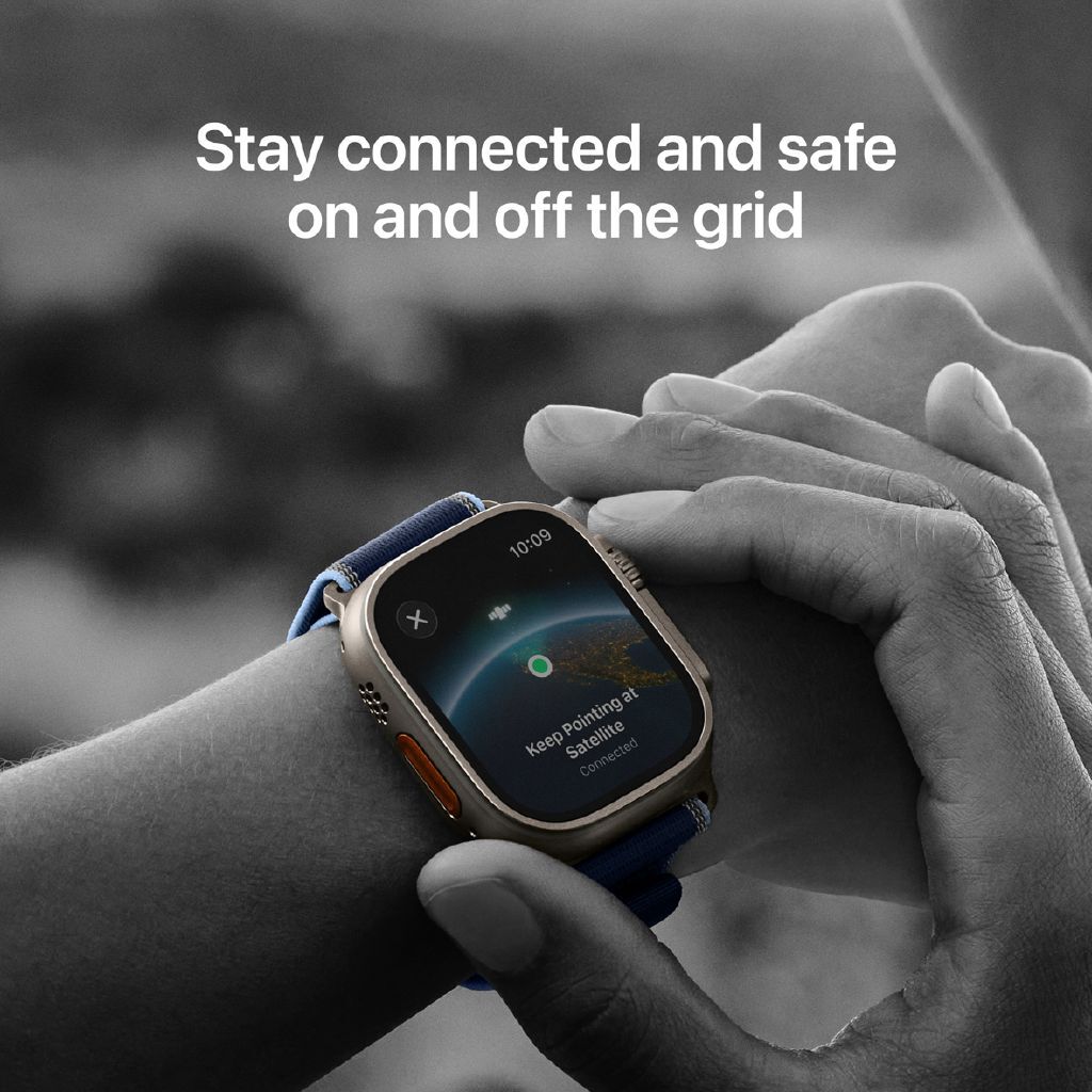 Apple Watch Ultra 3 Cellular 49mm Natural Titanium GPS Smartwatch Blue Trail Loop