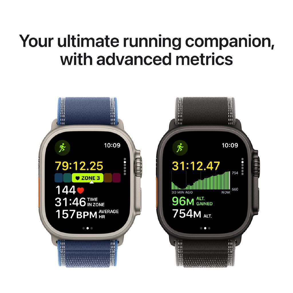 Apple Watch Ultra 3 Cellular 49mm Natural Titanium GPS Smartwatch Blue Trail Loop