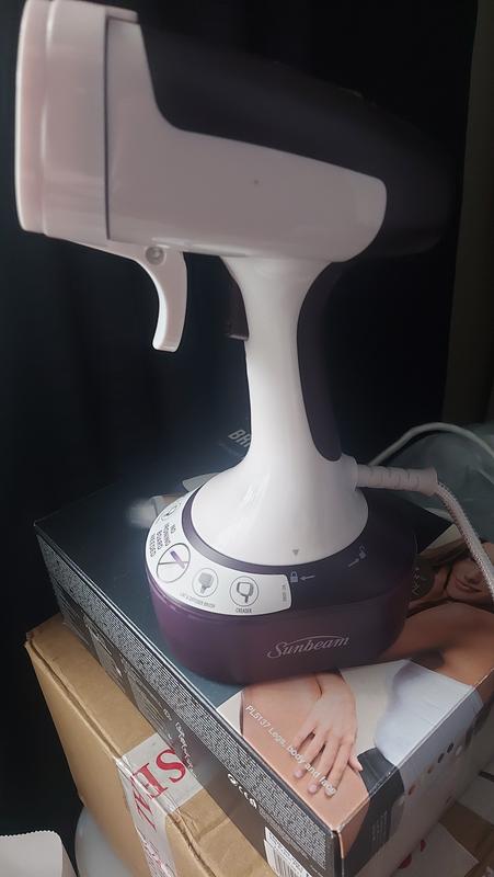 Sunbeam Power Steam Handheld Garment Steamer: Fast Heat, Portable, Wrinkle Remover, Dual Settings