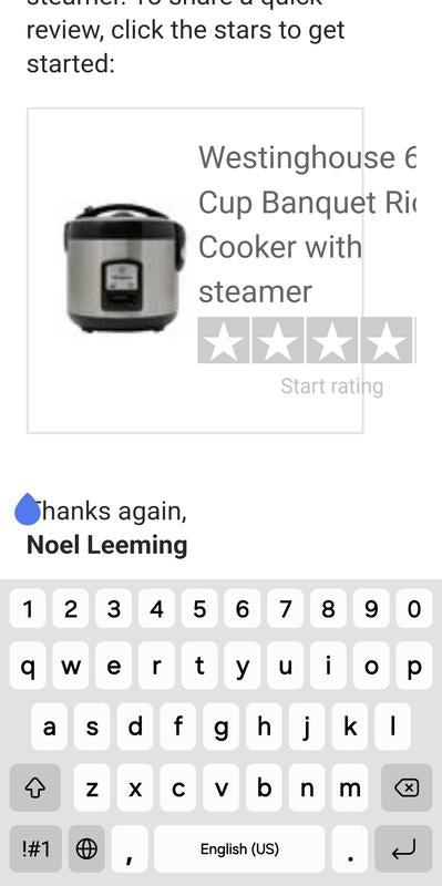 Westinghouse 6-Cup Stainless Steel Rice Cooker Steamer with Keep Warm Function