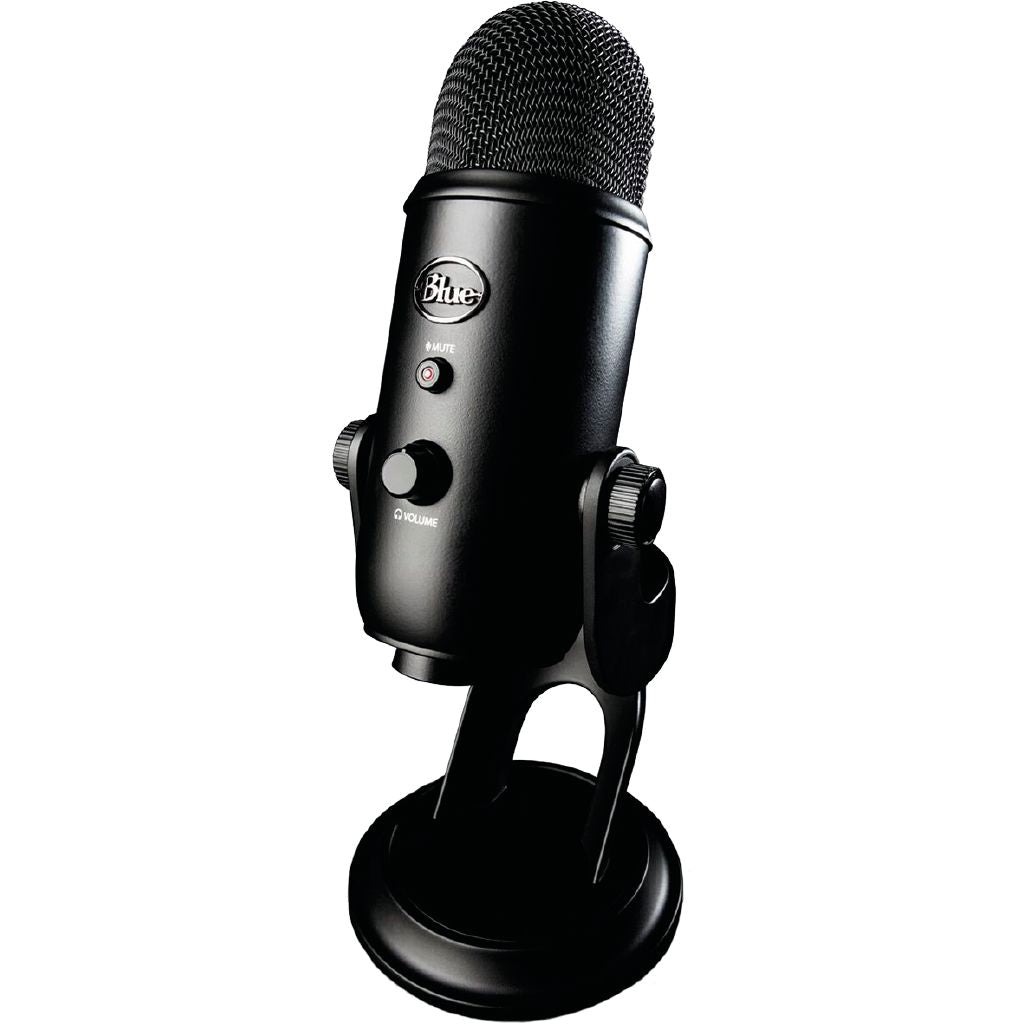 Blue Yeti Blackout USB Microphone for Professional Podcasting & Gaming