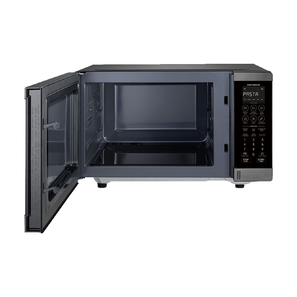 Sharp 30L Flatbed Inverter Microwave - 1200W Black Stainless Steel