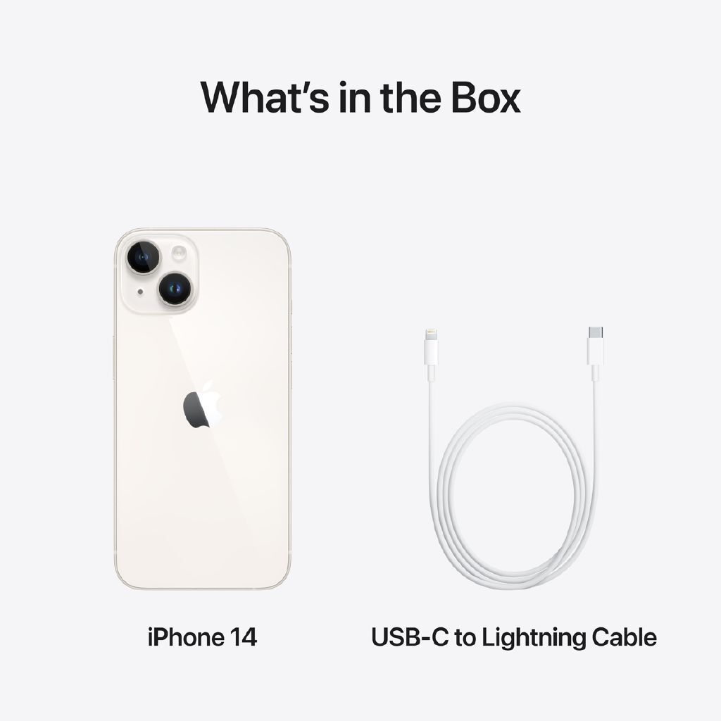 Apple iPhone 14 128GB Starlight: Stunning Camera, Crash Detection, A15 Bionic Power