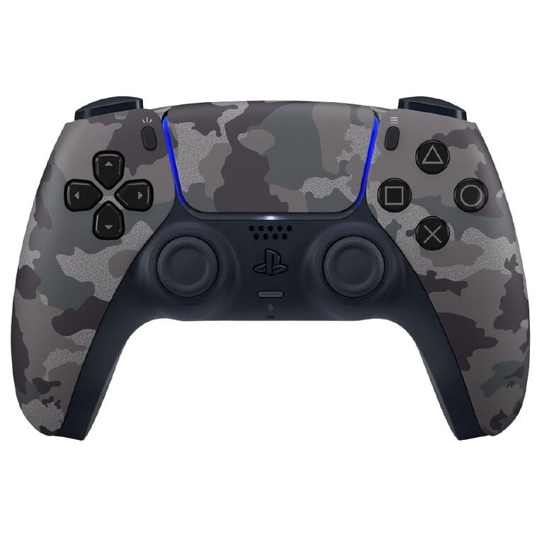 PS5 DualSense Wireless Controller: Immersive Haptic Feedback, Adaptive Triggers, Grey Camouflage Gaming