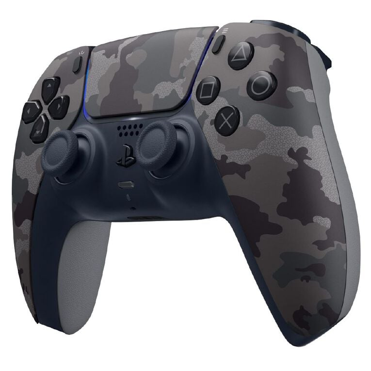 PS5 DualSense Wireless Controller: Immersive Haptic Feedback, Adaptive Triggers, Grey Camouflage Gaming