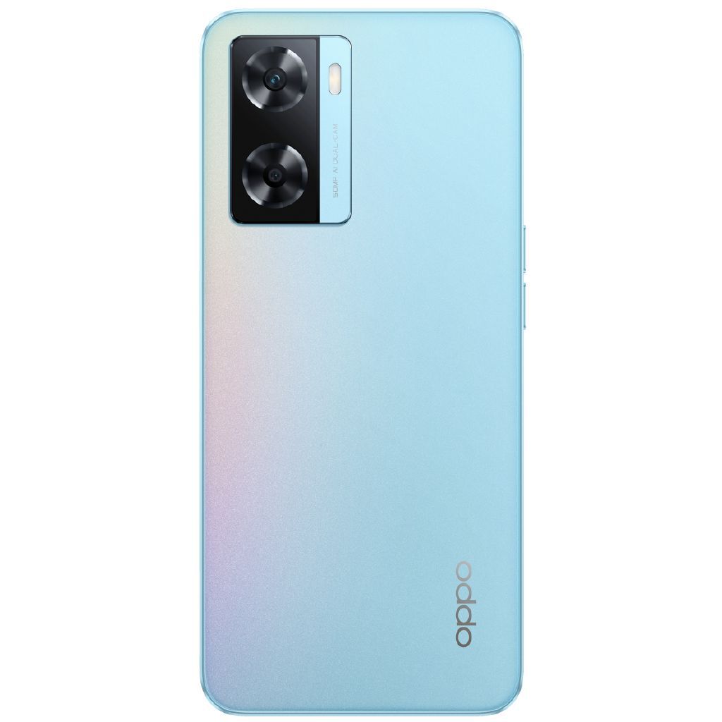 OPPO A57s Sky Blue Smartphone with 5000mAh Battery, 50MP AI Camera, 128GB Storage