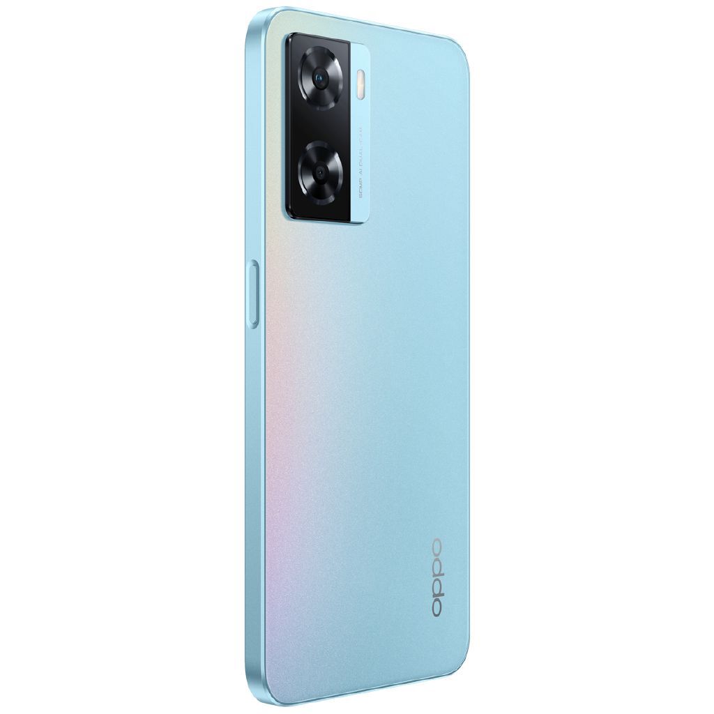 OPPO A57s Sky Blue Smartphone with 5000mAh Battery, 50MP AI Camera, 128GB Storage