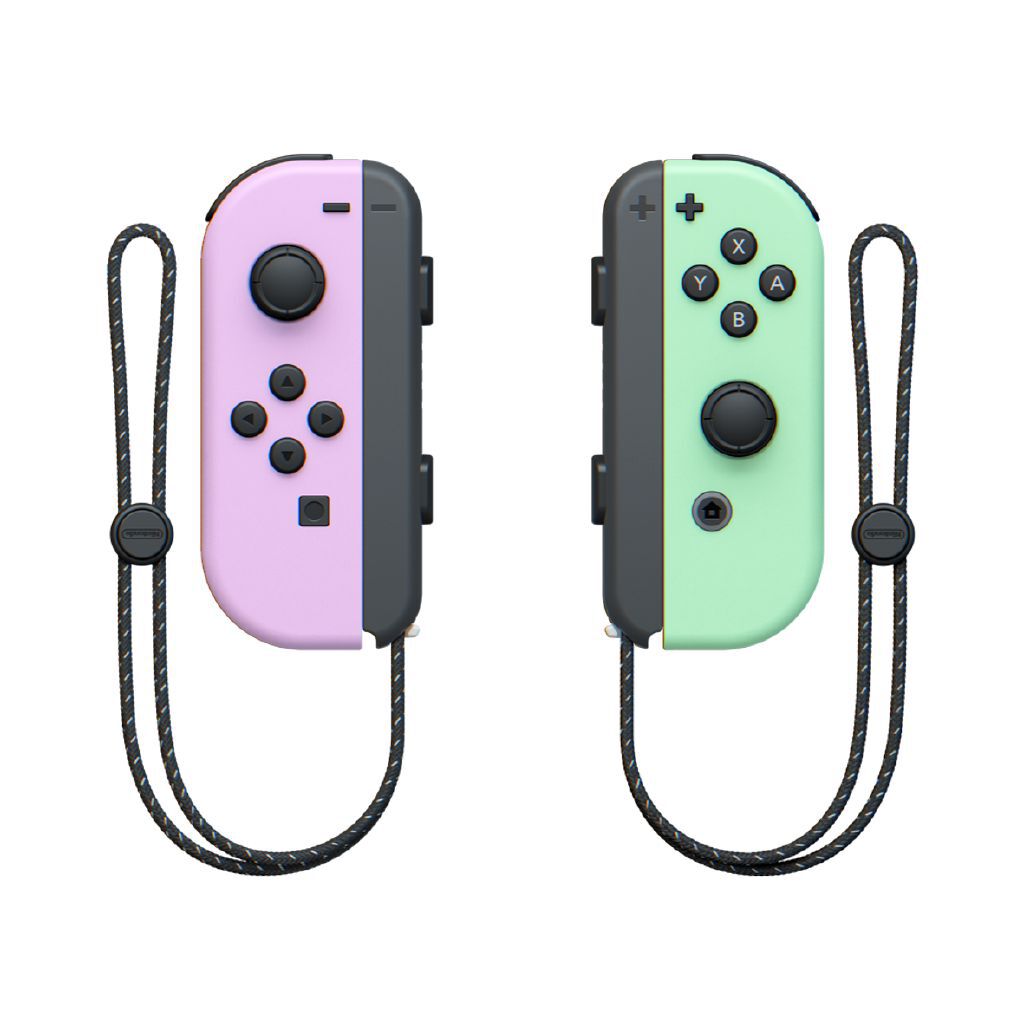 Vibrant Pastel Purple Green Joy-Cons for Nintendo Switch Gaming Fun