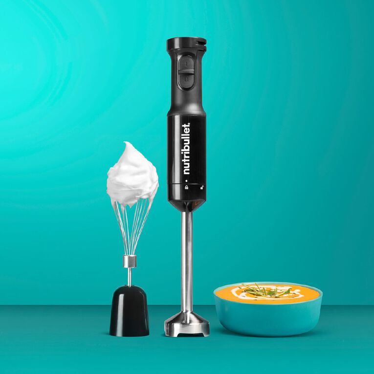 Nutribullet Immersion Hand Blender: Powerful 800W, Variable Speed, Whisk, Chopping Bowl