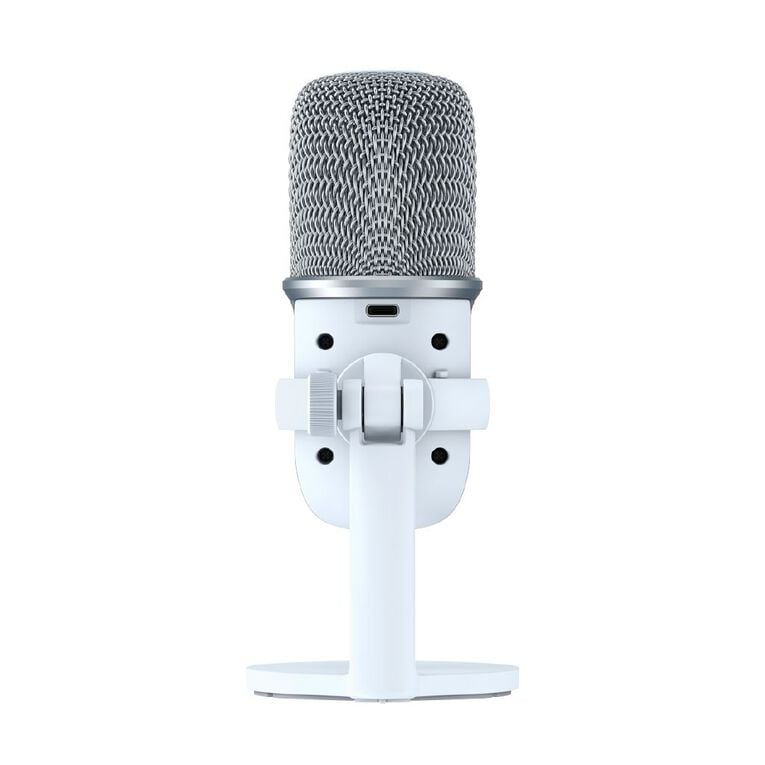 HyperX SoloCast White USB Microphone: High-Quality Audio for Streamers & Gamers