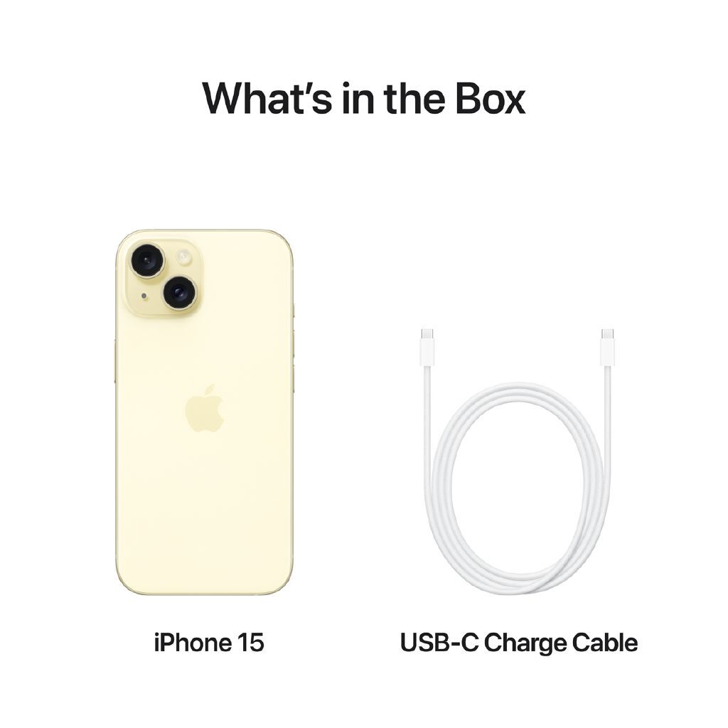 Apple iPhone 15 Yellow 256GB: Dynamic Island, 48MP Camera, USB-C Power