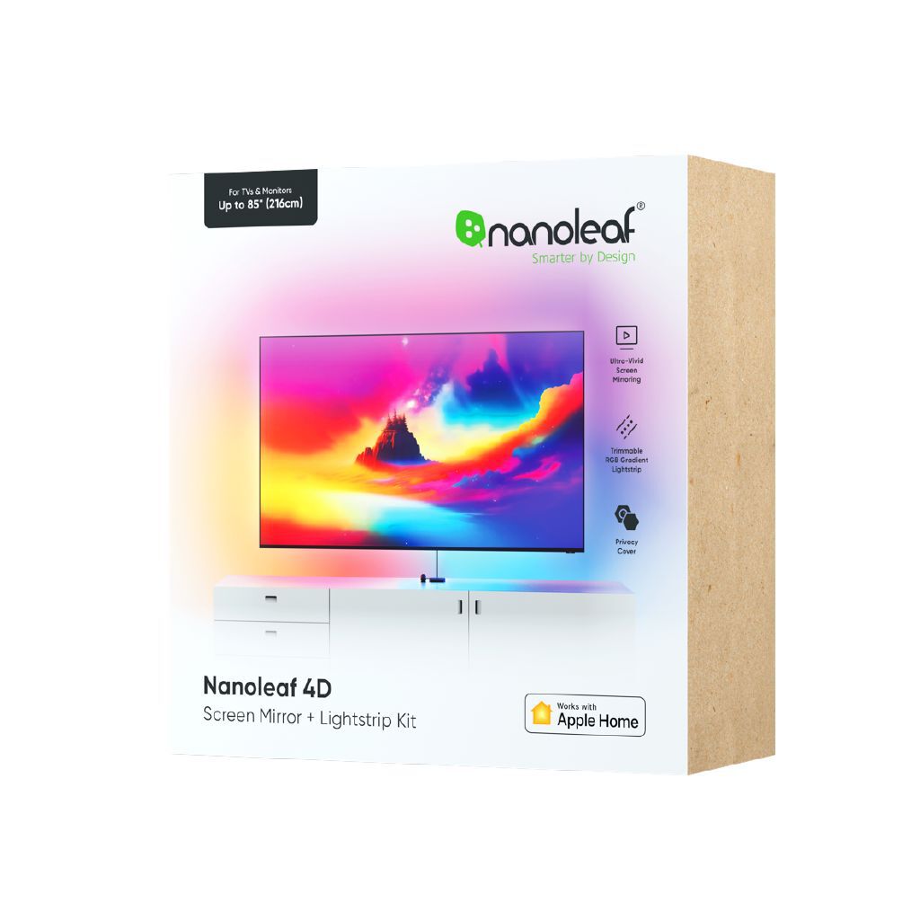 Nanoleaf 4D Smart TV Screen Mirror Kit: Immersive Backlighting for TVs up to 85 Inches