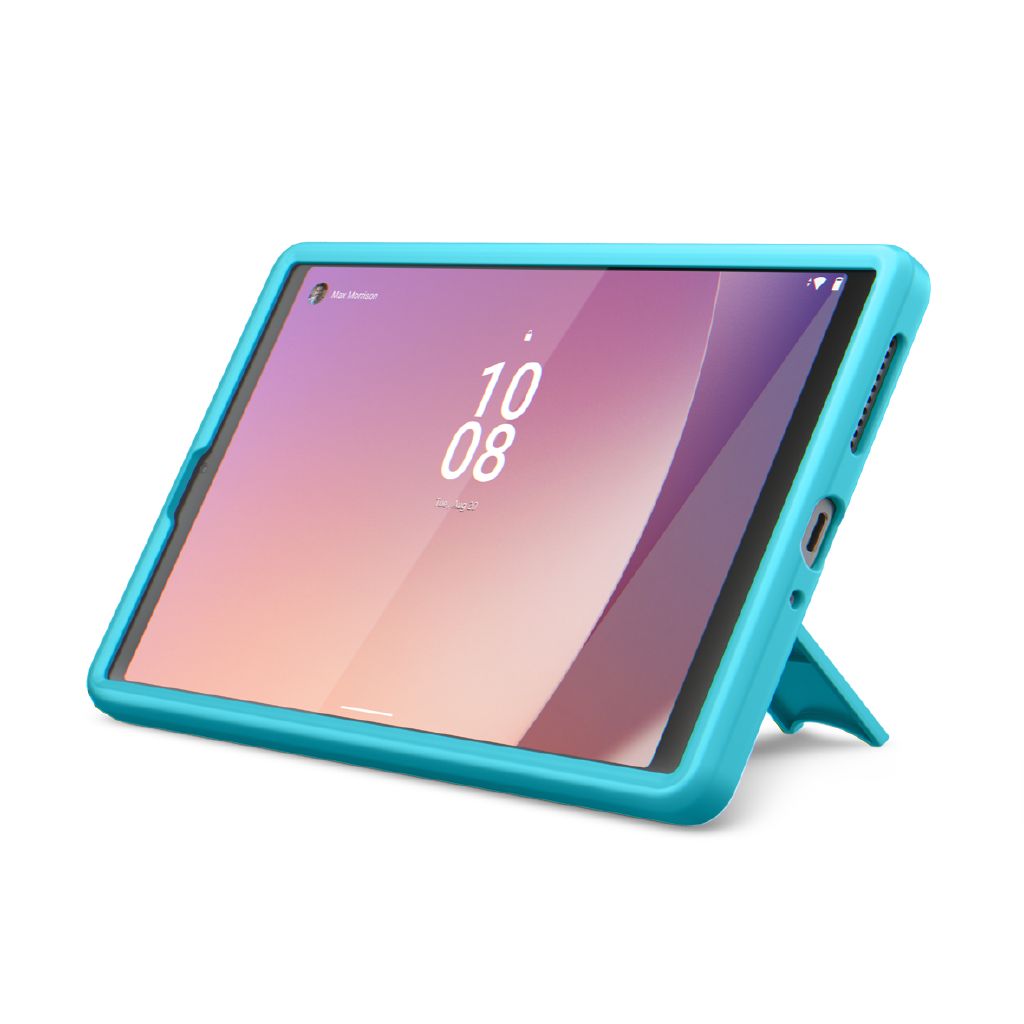 Durable Lenovo Tab M8 4th Gen Bumper Case - Blue, Full Protection & Stand