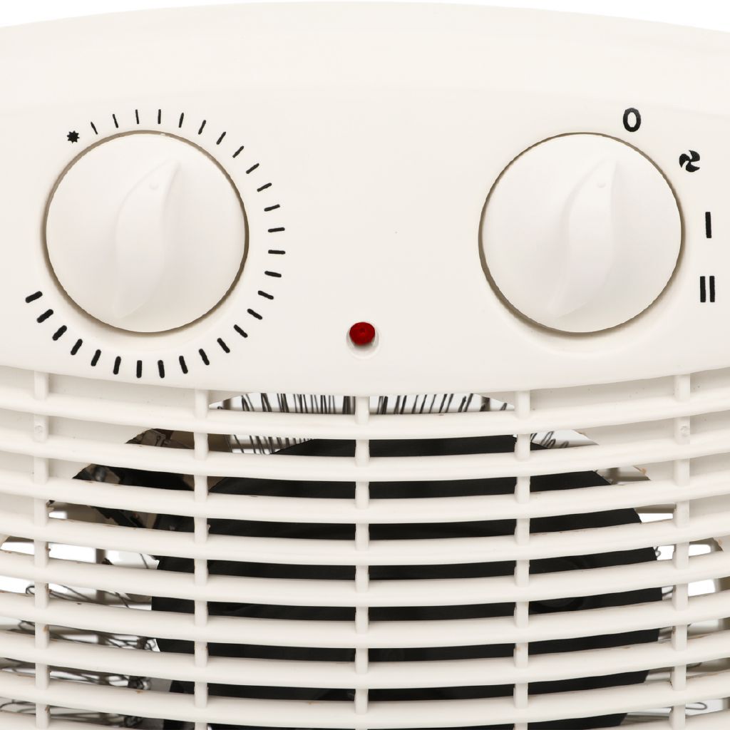 Sheffield Compact Oscillating Fan Heater with Adjustable Thermostat and Safety