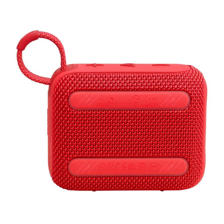 JBL Go 4 Ultra-Portable Bluetooth Speaker – Red: Powerful Pro Sound, Waterproof, Dustproof
