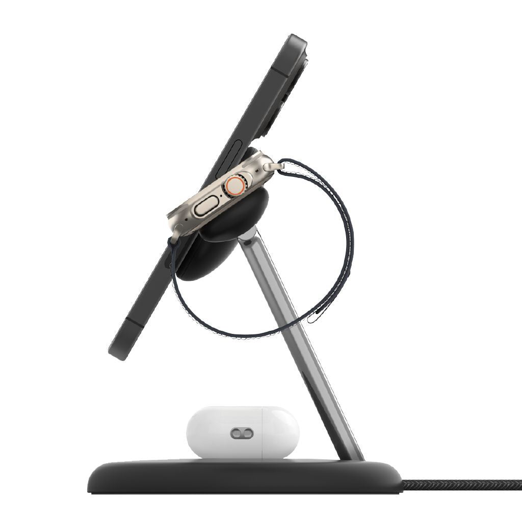 Belkin Qi2 3-in-1 Magnetic Fast Charger Stand for iPhone, Watch, & AirPods