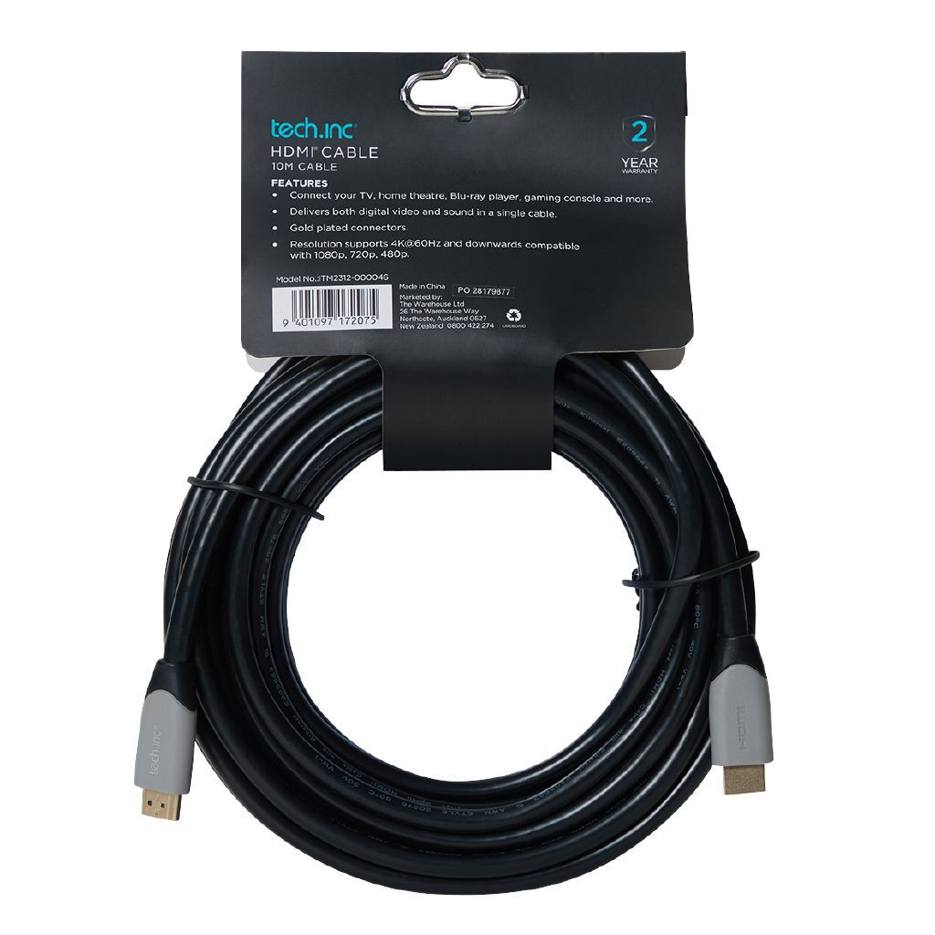 Tech.Inc 32-Foot Gold Plated 4K HDMI Cable for Home Theater and Gaming