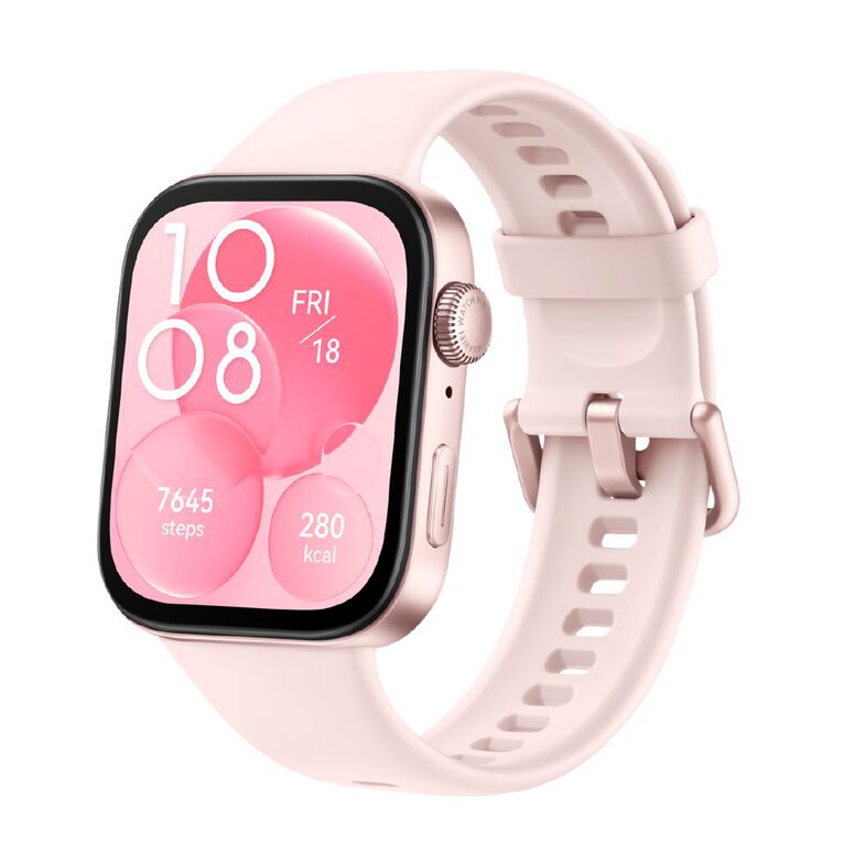 Huawei Watch Fit 3 Pink Smartwatch: 1.82" AMOLED Display, GPS, 10-Day Battery