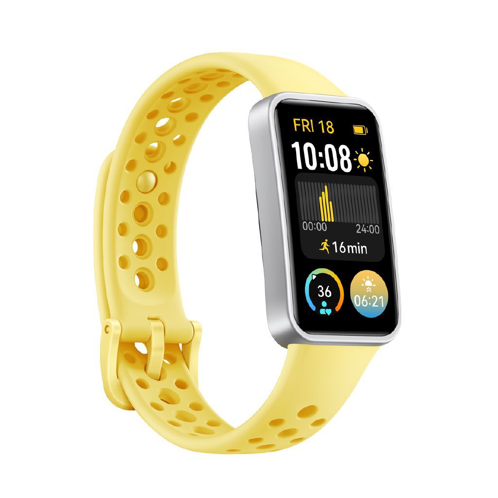 Huawei Band 9 Lemon Yellow Smart Fitness Tracker with AMOLED Display, Health Monitoring, Long Battery Life