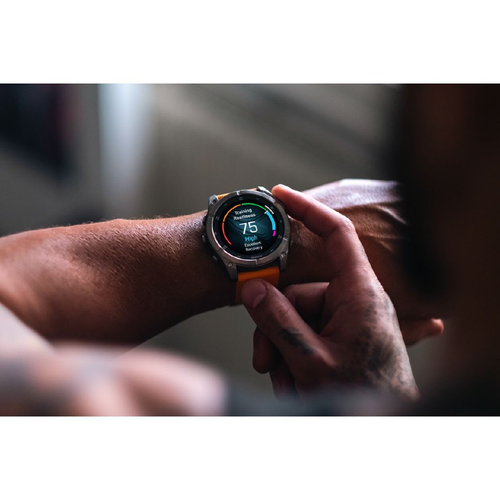 Garmin Fenix 8 51mm Sapphire AMOLED Multisport GPS Smartwatch Titanium Spark Orange Band