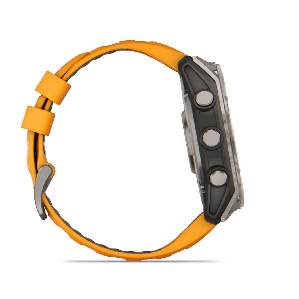 Garmin Fenix 8 51mm Sapphire AMOLED Multisport GPS Smartwatch Titanium Spark Orange Band