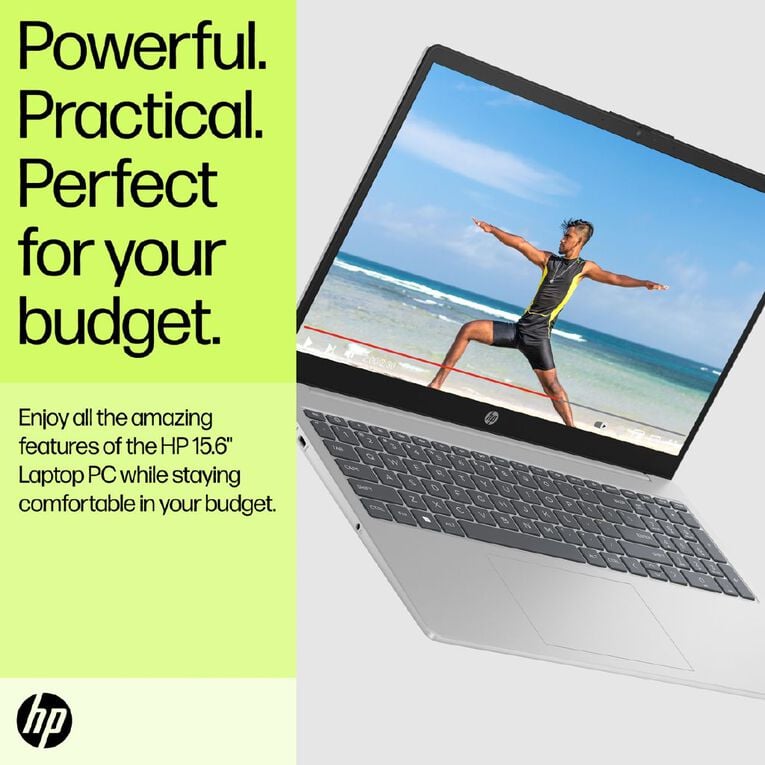 HP 15.6" HD Laptop, Intel N200, 4GB RAM, 128GB UFS, Windows 11 Notebook