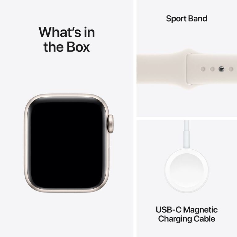 Advanced Apple Watch SE GPS 40mm Starlight Aluminum Case Sport Band
