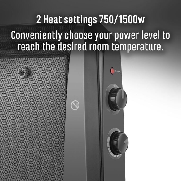 Sheffield 1500W Micathermic Heater: Silent, Portable, Ultra-Efficient Radiant & Convection Heat