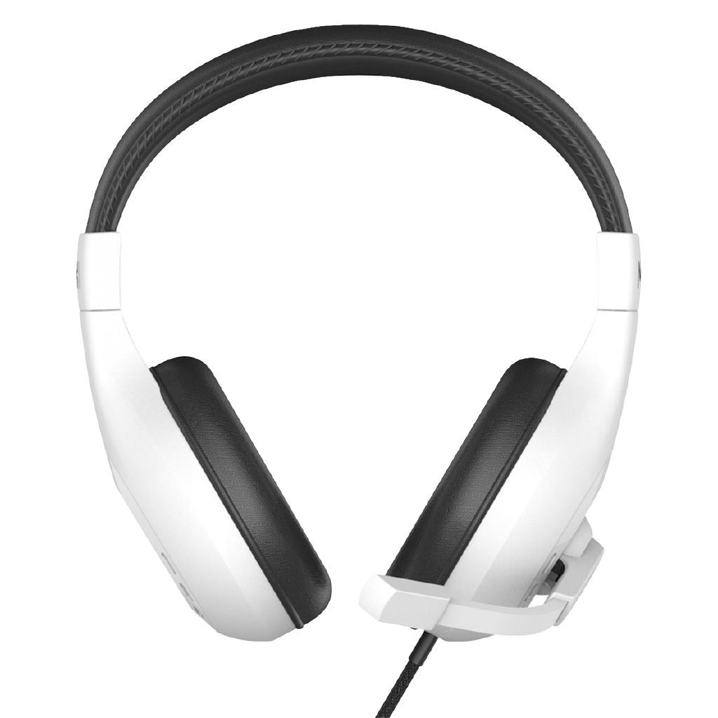 Playmax MX1 Universal Gaming Headset: Crisp Stereo Sound, Rotatable Mic, White