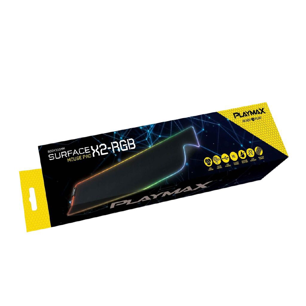 Playmax Surface X2-RGB Gaming Mouse Mat with Dynamic LED Lighting