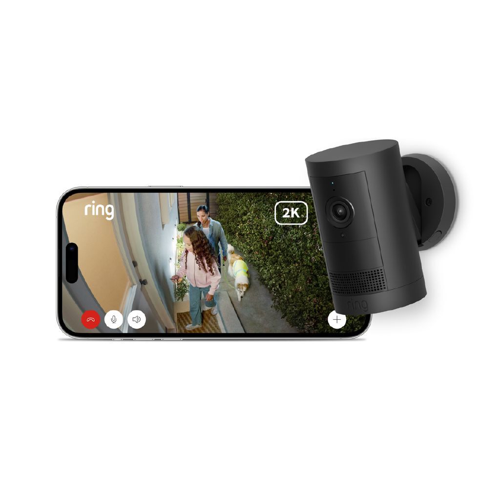 Ring Outdoor Camera Plus 2K HD Wireless Battery Security Surveillance System - Black