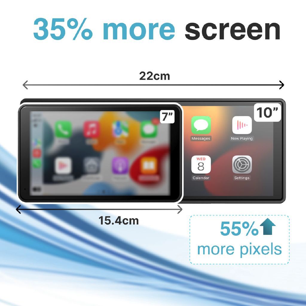 Laser Wireless CarPlay Android Auto 10-inch Portable Multimedia Screen
